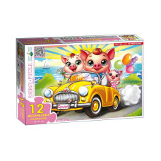 Детская игра-пазл "Свинки" Энергия Плюс 188403, 12 элементов(188403)