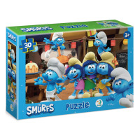 Детский пазл "Вечеринка Смурфов" 200661, 20х27 см картина, 30 элементов(200661)