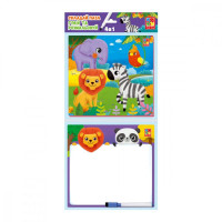 Развивающий набор 4 в 1 "Зоопарк" VT2002-02 пазл, раскраска, маркер(VT2002-02)