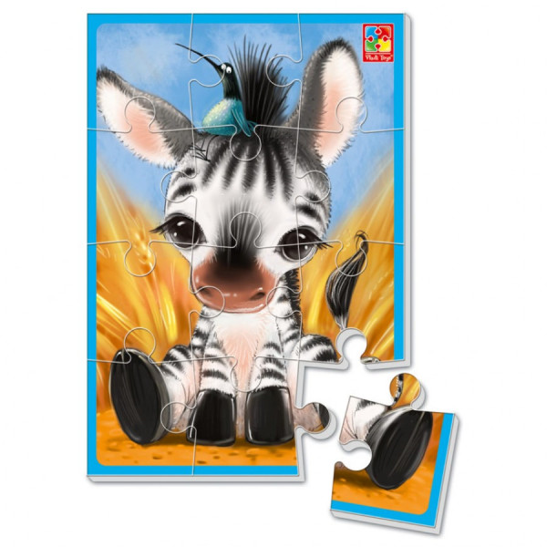 Детские мягкие пазлы "Зебренок и львенок" VT1103-42 формата А5(VT1103-42)