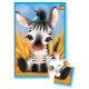 Детские мягкие пазлы "Зебренок и львенок" VT1103-42 формата А5(VT1103-42)
