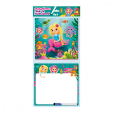 Развивающий набор 4 в 1 "Русалочки" VT2002-04 пазл, раскраска, маркер(VT2002-04)