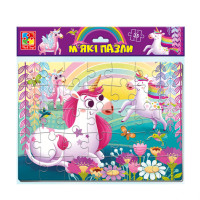 Детские мягкие пазлы «Единороги» VT1102-34, 35 элементов(VT1102-34)