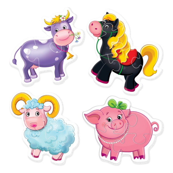 Дитячі бебі пазли "Ферма" VT1106-86 картинки - 4 шт (VT1106-86)