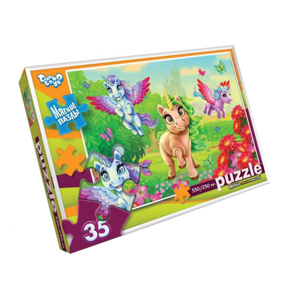 Мягкие пазлы "Единороги" S35-10-06, 35 элементов(S35-10-06)