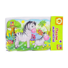 Детские пазлы на магните "Зебры" А5 VT3205-75, 12 элементов(VT3205-75)