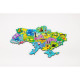 Дерев'яний магнітний пазл А4 "Мапа України" PuzA4-22926, 25 елементів  (PuzA4-22926)