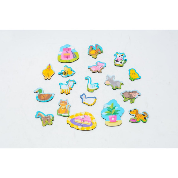 Дерев'яний магнітний пазл "Тваринки" Puz-22930, 35 елементів (Puz-22930)