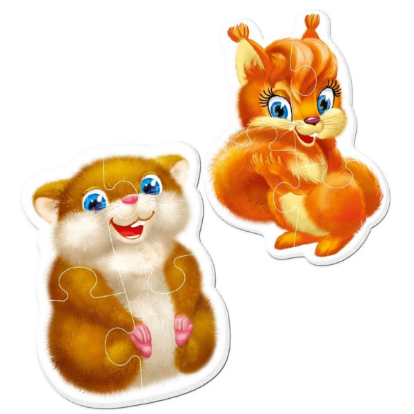 Дитячі магнітні пазли "Пухнастики" VT3208-18, 8 елементів (VT3208-18)