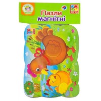 Детские пазлы на магните "Курочка и цыпленок" А5 VT3205-78, 12 элементов