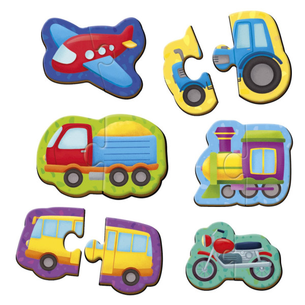 Детские магнитные пазлы "Транспорт" VT1733-02, 6 картинок(VT1733-02)