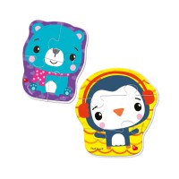 Магнитные беби пазлы "Медведь и Пингвин" Vladi Toys VT3208-15