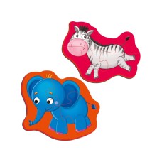 Магнитные беби пазлы "Зебра и слоненок" Vladi toys VT3208-12
