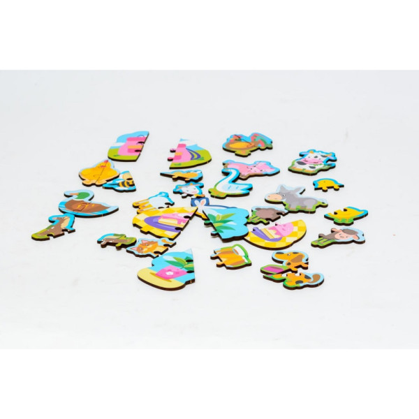 Дерев'яний магнітний пазл "Тваринки" Puz-22930, 35 елементів (Puz-22930)