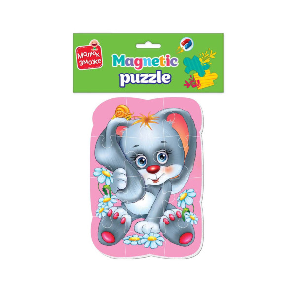 Магнітні пазли Малюк зможе "Зайчик" Vladi toys VT3301-03 А5, Укр (VT3301-03)