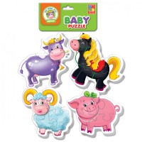 Дитячі бебі пазли "Ферма" VT1106-51, 4 картинки
