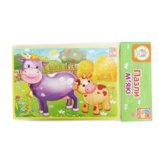 Детские мягкие пазлы "Животные фермы" VT1103-44 формат А5