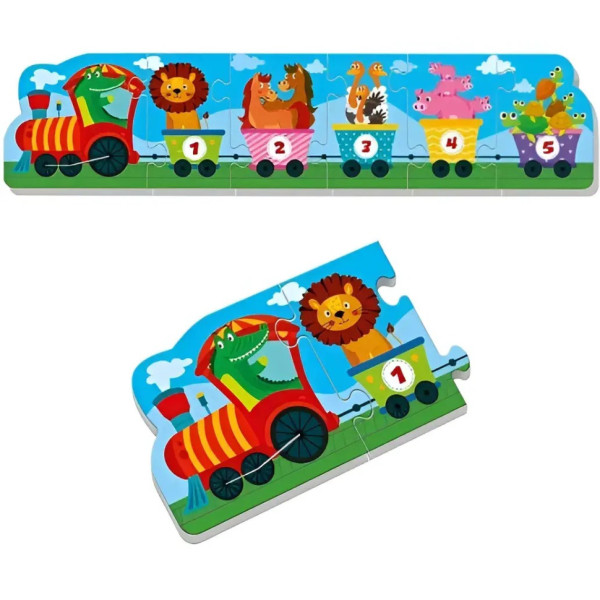М'які розвиваючі бебі пазли "Веселий потяг" VT1106-95, 6 пазлів  (VT1106-95)