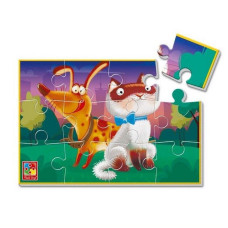 Дитячі розвиваючі м'які пазли "Котик та песик" VT1104-20 А5 (VT1104-20)