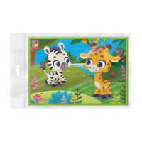 Дитячі розвиваючі м'які пазли "Зебра та жираф" VT1104-21 А5                                 (VT1104-21)