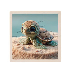 Дитячий дерев'яний пазл-вкладиш "Черепашка" MD 1509-28, 6 елементів 9,8 х 9,8 х 0,4 см (MD 1509-28)