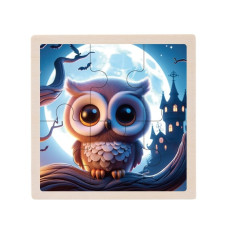 Дитячий дерев'яний пазл-вкладиш "Сова" MD 1509-10, 6 елементів 9,8 х 9,8 х 0,4 см (MD 1509-10)