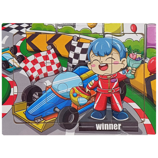 Дитячий дерев'яний пазл-вкладиш "Перемога" MD 1354-2, 12 елементів 15 х 11 х 0,4 см (MD 1354-2)