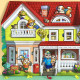 Дерев'яний пазл-вкладиш "Котячий літній будинок" (ПСД272) PSD272 (PSD272)