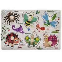 Дерев'яний пазл-вкладиш Комахи 53972-4 ручка-тримач, у плівці (53972-4)