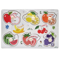 Дерев'яний пазл-вкладиш Фрукти та ягоди 53972-9 ручка-тримач, у плівці (53972-9)