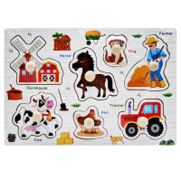 Дерев'яний пазл-вкладиш Ферма 73239-9 назви англійською мовою (73239-9)