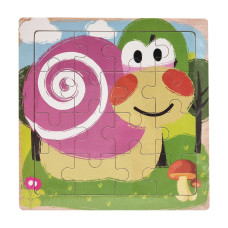 Дерев'яний пазл-вкладиш Равлик 73260-2, 16 деталей (73260-2)