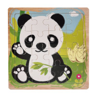 Дерев'яний пазл-вкладиш Панда з бамбуком 73260-6, 16 деталей (73260-6)