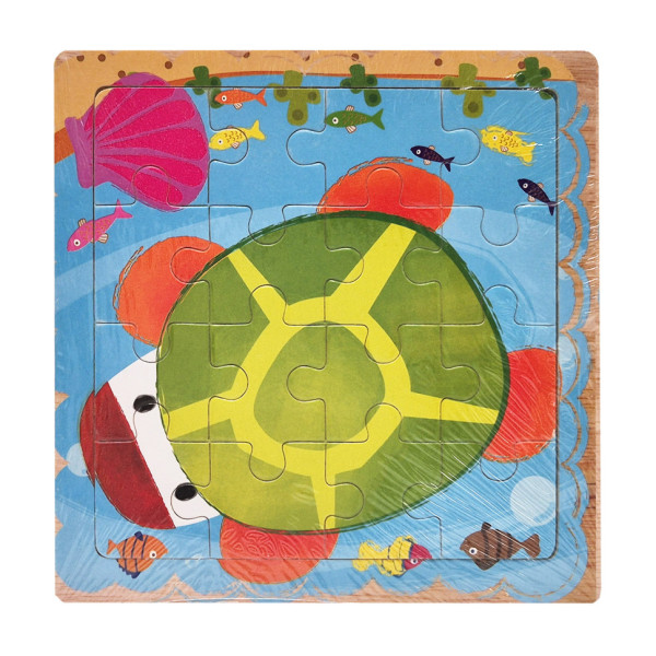 Дерев'яний пазл-вкладиш Черепаха 73260-12, 16 деталей (73260-12)