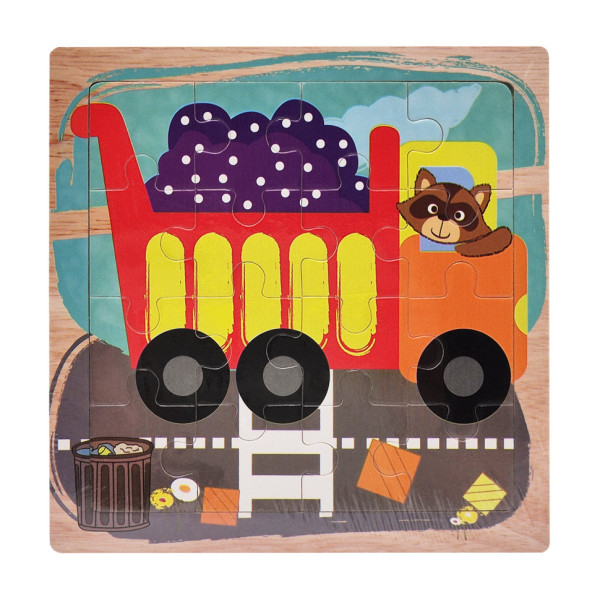 Дерев'яний пазл-вкладиш Вантажівка 73260-16, 16 деталей (73260-16)