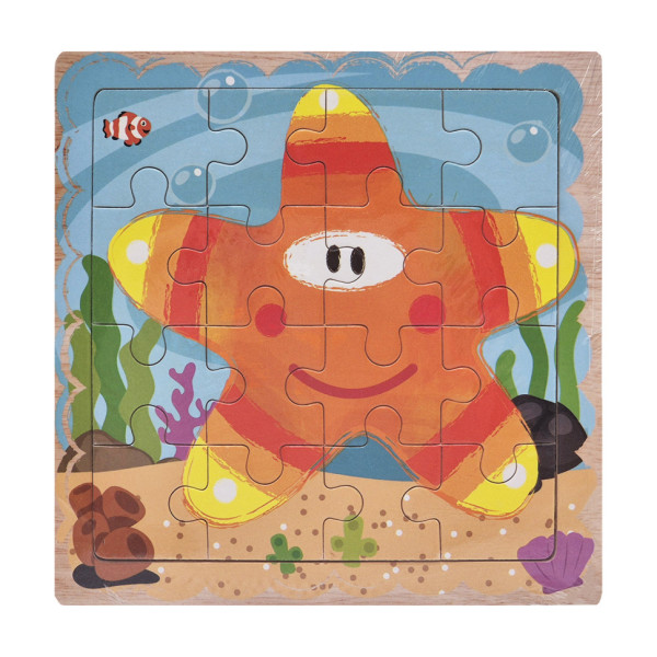 Дерев'яний пазл-вкладиш Морська зірка 73260-18, 16 деталей (73260-18)