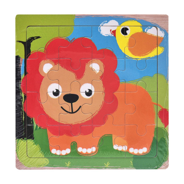 Дерев'яний пазл-вкладиш Лев 73260-22, 16 деталей (73260-22)