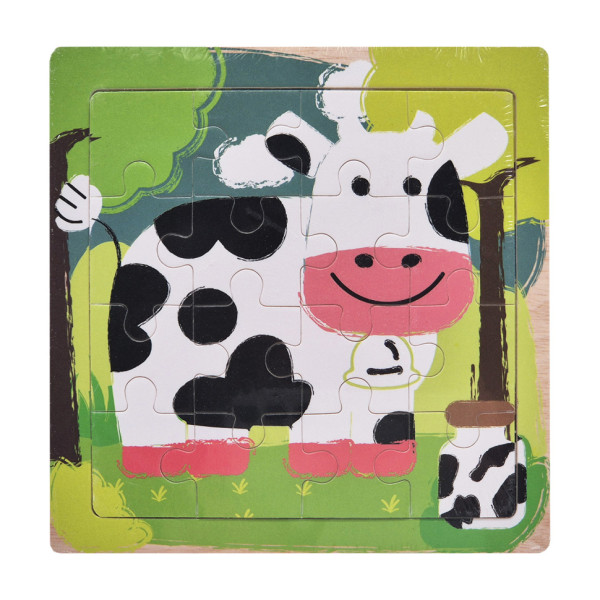 Дерев'яний пазл-вкладиш Корівка 73260-23, 16 деталей (73260-23)