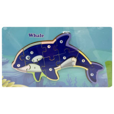 Дерев'яний пазл-вкладиш "Whale" MD 1924-1, 9 елементів (MD 1924-1)