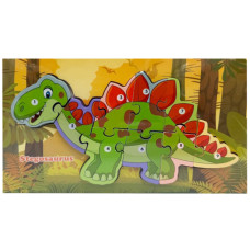 Дерев'яний пазл-вкладиш "Stegosaurus" MD 1924-3, 9 елементів (MD 1924-3)