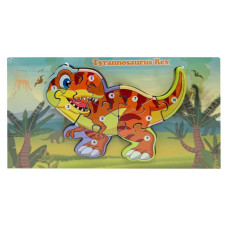 Дерев'яний пазл-вкладиш "Tyrannosaurus Rex" MD 1924-5, 10 елементів (MD 1924-5)