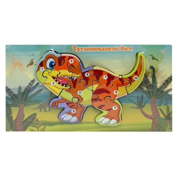Дерев'яний пазл-вкладиш "Tyrannosaurus Rex" MD 1924-5, 10 елементів (MD 1924-5)