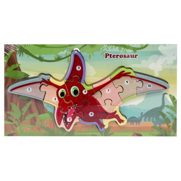 Дерев'яний пазл-вкладиш "Pterosaur" MD 1924-8, 10 елементів (MD 1924-8)