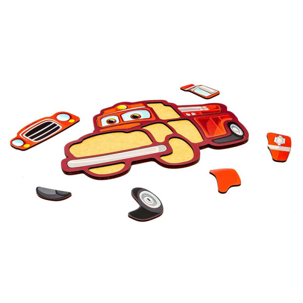 Дитячий пазл-вкладиш "Пожежна машина" Puz-22967, 12 елементів (Puz-22967)