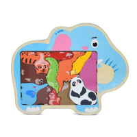 Дитячий дерев'яний пазл-вкладиш "Тваринки" MD 1500-4  (MD 1500-4)