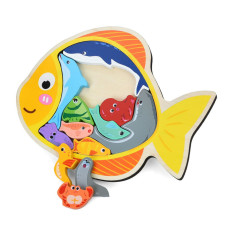 Дитячий дерев'яний пазл-вкладиш "Морські мешканці" MD 1500-2  (MD 1500-2)