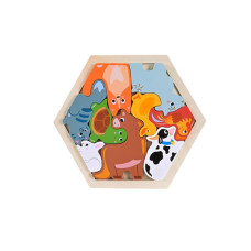 Дитячий дерев’яний пазл вкладиш "Тваринки" C9441-7 (C9441-7)