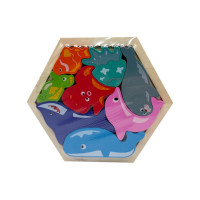 Дитячий дерев’яний пазл вкладиш "Морські тваринки" C9441-3 (C9441-3)