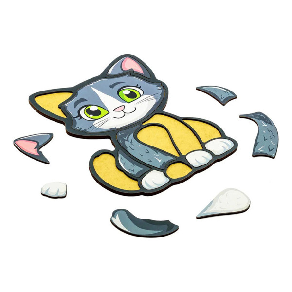 Детский пазл-вкладыш "Котик" Puz-22958, 13 элементов(Puz-22958)