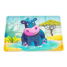 Дитячий дерев'яний пазл Бегемотик Арт-10027, 20 елементів (Арт-10027)